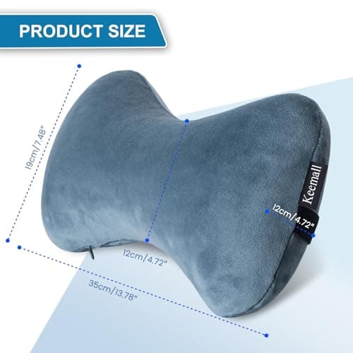Keemall Inflatable Car Neck Pillow Driving , Blow Up Car Headrest Pillow for Car, Inflatable Travel Pillow for Camping, Neck Support for Office Chair - Adjustable Softness 7