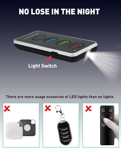 Midlocater Key Finder,85dB+ Item Locator Tags with 131ft. Working Range,Wireless Key Tracker Remote Finder Locator with Sound for Finding Wallet, Key, Phone, Glasses, Pet Tracker, All Battery Included 6