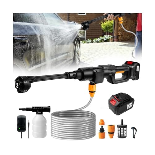Upgrade 900PSI Cordless High Pressure Washer Gun, Pressure Washer with 6-in-1 Adjustable Nozzle, Portable Handheld Power Washer for Car, Home Cleaning & Garden Watering