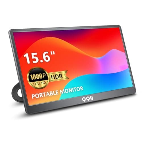 QQH Portable Monitor, 15.6" Portable Travel Monitor for Laptop 1080P FHD IPS Second Screen, Gaming Monitor, USB C HDMI External Monitor Display for Computer Phone PC PS4 PS5 Xbox Switch (Z1-9-G)