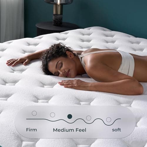 14 Inch Queen Hybrid Mattress – Medium Firm, Cooling Gel Memory Foam & Zoned Pocket Coils – Supportive Comfort, Motion Isolation & Pressure Relief 7