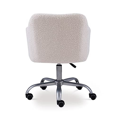 Linon Home Decor Products Linon Brooklyn Sherpa Office Chair, Ivory 8