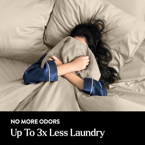 Miracle Made Soft, Breathable Cotton Pillowcase Set, 2-Piece – Silver-Treated, Cool-to-The-Touch Covers for a Fresher-Feeling Sleep Surface – Standard Size, Sand 7