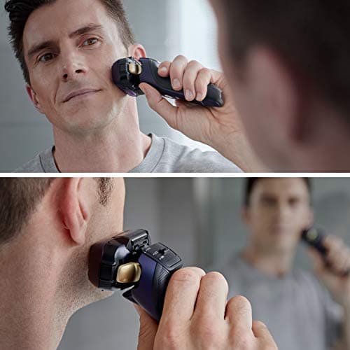 Panasonic ES-LV67-A803 Wet and Dry Shaver, 5 Shaving Heads with Linear Motor, Including Hair Trimmer, Navy Blue 7