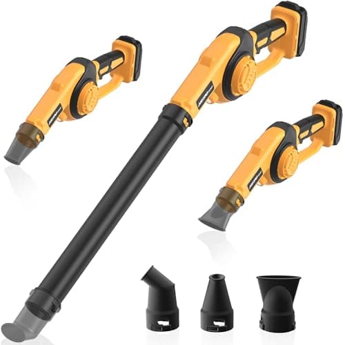 HEINPRO Cordless Leaf Blower Compatible with Dewalt 20V Max Battery (Tool Only), Up to 200MPH Small Electric Leaf Blower, 3 Speeds Mode, Battery Powered Mini Leaf Blowers for Patio