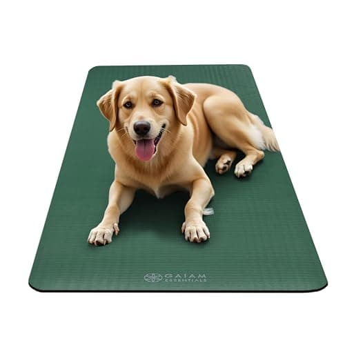 Gaiam Essentials Thick Yoga Mat - Fitness and Exercise Mat with Easy-Cinch Carrier Strap Included - Soft Cushioning and Textured Grip - Multiple Colors Options (Green, 72"L X 24"W X 2/5 Inch Thick) 7