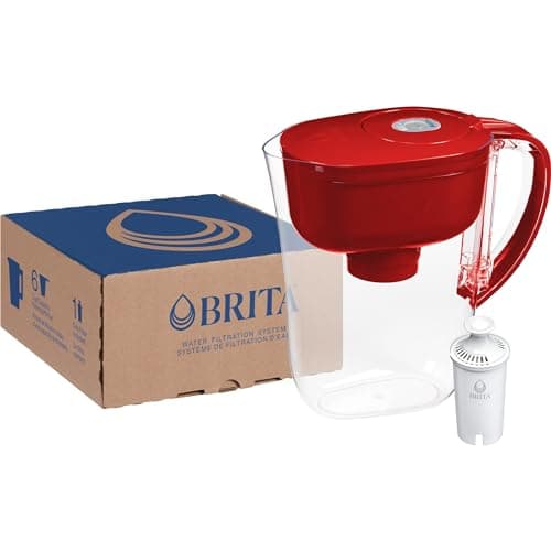 Brita Metro Water Filter Pitcher with SmartLight Change Indicator, BPA-Free, Replaces 1,800 Plastic Water Bottles a Year, Lasts Two Months, Includes 1 Filter, Small - 6-Cup Capacity, Fiery Red 15