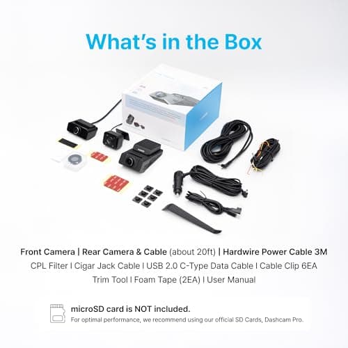 Vueroid S1 4K Infinite 3 Channel Dash Cam Front and Inside Rear Car Camera, 4K, 2.5K Dashcam for Car, STARVIS 2, Night Vision, 24/7 Recording, 5G WiFi GPS, Car Surveillance Camera, Gifts for Men Women 9