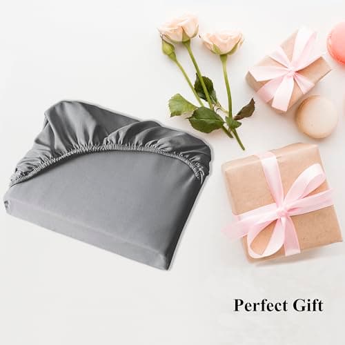 AYASW Fitted Sheet Only Full Size Deep Pocket 16 inch Bed Bottom Sheet Premium Soft and Cozy 1800 Brushed Microfiber Wrinkle Fade Resistant Easy Care Stable Grey 5