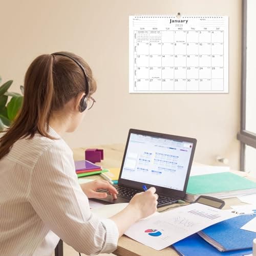 Calendar 2023-2024 - 18 Monthly Wall Calendar 2023-2024 from July 2023 to December 2024, 11 x 8.5 Inches.Thick Paper with Julian Dates and Block for New Year and Christmas Presents (2024-2025 wall calendar simplicity) 7