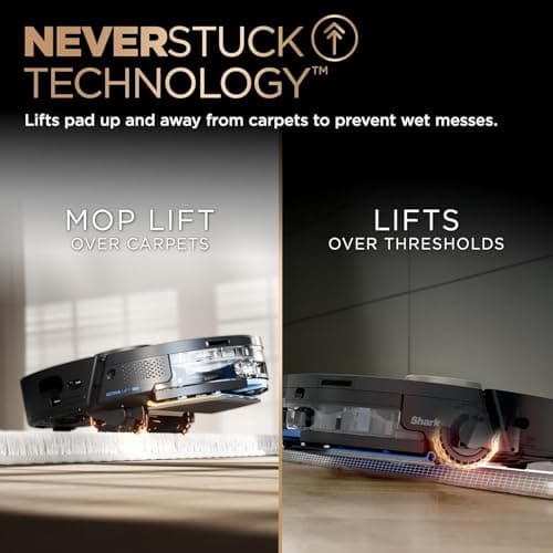 Shark Robot Vacuum & Mop Combo, PowerDetect NeverTouch Pro, Self-Emptying, Self-Refill with Self-Clean Pad Wash & Dry, 60-Day Capacity, 30-Day Refill Tank, RV2820ZE (Renewed) 6