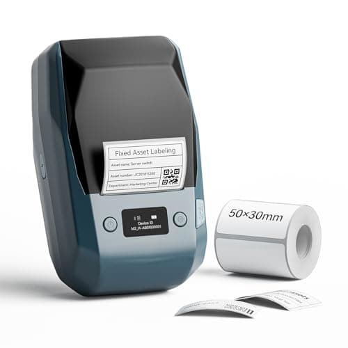 NIIMBOT M2 Thermal Transfer 2Inch Bluetooth Label Maker Smart Printing Sticker Printer Rechargeable for Office Small Business School Home Cable Storage, Compatible with Phones & PC