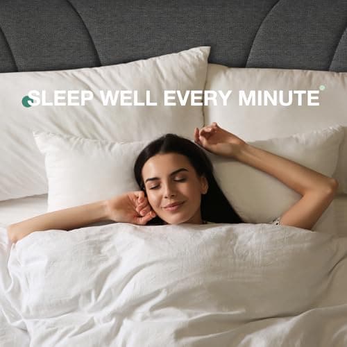 Novilla Full Bed Frame Upholstered Platform Full Size Bed Frame with Adjustable Headboard, Strong Weight Capacity, No Box Spring Needed, Easy Assembly, Grey 7