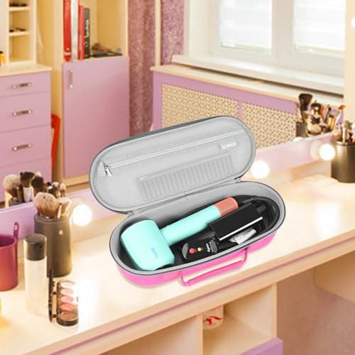 RLSOCO Travel Case for Dyson Supersonic/Supersonic Nural Hair Dryer & Dyson Airwrap/Airwrap i.d./Airwrap Co-anda2x Multi-Styler, Storage Hair Dryer/Airwrap Only for easy travelling - Pink 9