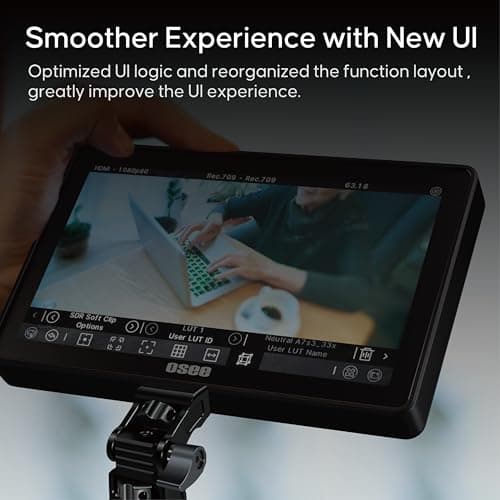Osee G7 Pro 7’’ 3000Nits Camera Monitor, Touchscreen Camera Control HDR Field Monitor with 3G-SDI & 4K HDMI in/Out, Touch Focus Tracking for FX3/ A7 IV/EOS R5 II/EOS R8/ Z9/ Z6 III/ZV-E10M2 7