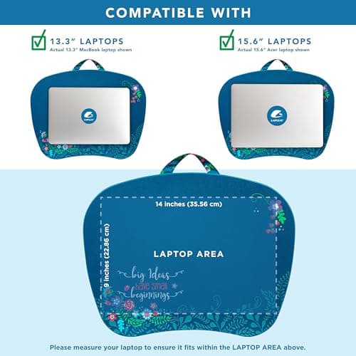 LAPGEAR MyStyle Portable Lap Desk with Cushion - Big Ideas - Fits up to 15.6 Inch Laptops - Style No. 45311 3