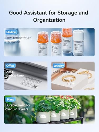 NIIMBOT M2 Label Maker with Tape 2Inch Thermal Transfer Support Color Ribbon Printing Bluetooth Sticker Printer for Office Small Business School Home Cable Storage, Compatible with Phones & PC 5