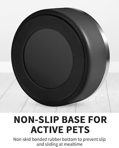 Dog Bowl - 32oz Insulated Dog Food Water Bowl Non Slip, Double Wall Stainless Steel Dog Bowls 4 Cup for Medium Large Breeds, Indoor Outdoor Metal Dog Bowl, Durable Pet Dish for Puppy Dogs Cats 7