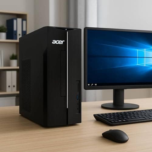 acer Aspire Business Desktop, Intel Processor, 8GB Memory, 256GB PCIe SSD, Ultra-Quiet Design, SD Card Reader, Dual 4K Monitor Support, USB-C, Wired Keyboard and Mouse, Windows 11 6