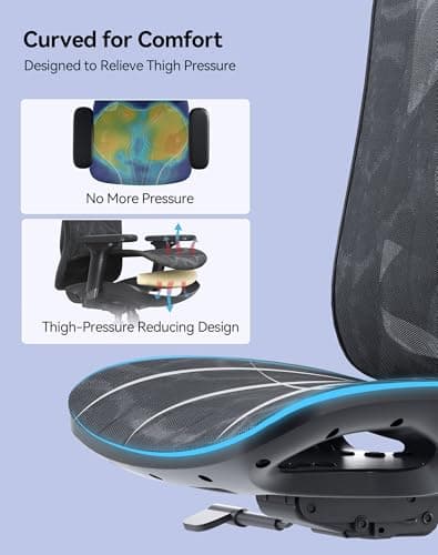 SIHOO M57 Ergonomic Mesh Office Chair, High Back Home Desk Chair with 3D Armrests, Lumbar Support and Adjustable Headrest, Comfortable Computer Chair, Big & Tall Office Chair Hold 330 LBS-Black 11