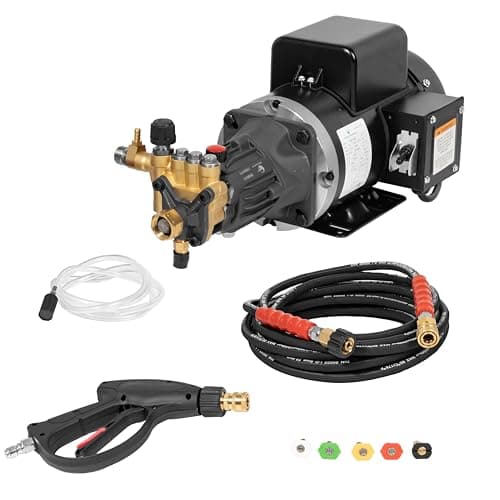 Canpump Electric Pressure Washer 1500 PSI, 1.9 GPM – Axial Power Washer Pump, 2 HP Motor 120 V – Includes Spray Gun, 30-Ft Hose, 5 Nozzles
