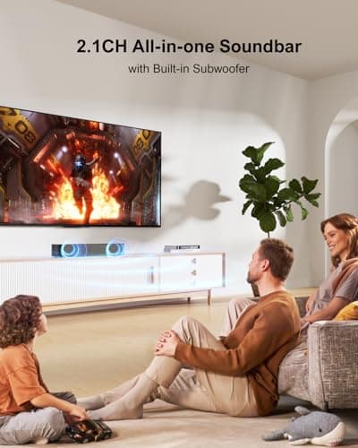 ULTIMEA 2.1ch Compact Sound Bar for TV, Built-in Subwoofer, APP Control, Peak Power 120W, All-in-one PC Sound bar for Game, 16 Inches Bluetooth 5.3 TV Sound Bar, Opt/AUX/Wall Mount, Solo B30 Pro 9