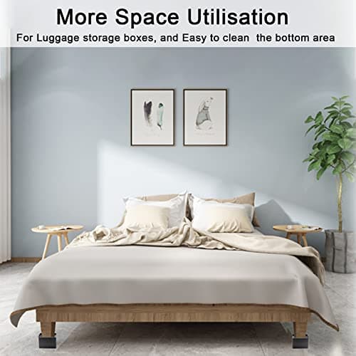 MYMULIKE Bed Risers 3 inch, 11000lbs Heavy Duty Oversized Rectangle Bed Lfits Risers, L Shape Wide Opening Furniture Risers for Bed, Couch, Desk, Chair, Soft, Platform, Dorm 7