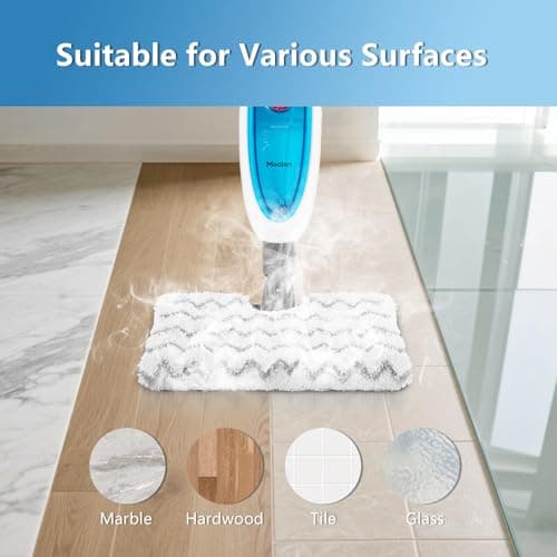 12-in-1 Steam Mop & Detachable Handheld Steam Cleaner, 400ML Tank with Adjustable Steam, Safe for Hardwood, Sealed Floors, Marble, Laminate, Stone & Tile 7