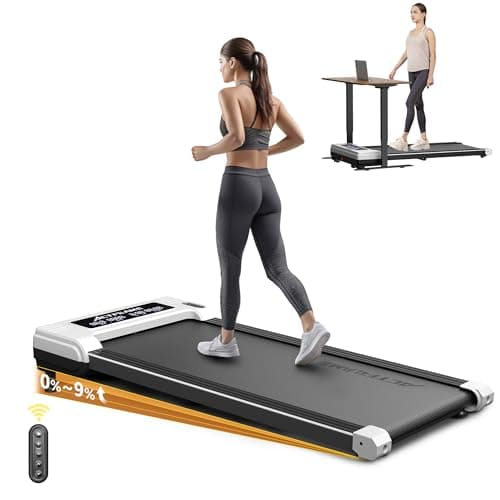 ACTFLAME Walking Pad with Incline, 9° Auto Incline Walking Pad Treadmill for Home Office, 2.5HP Under Desk Treadmills with Remote & LED Display, Compact Treadmills 265 Capacity