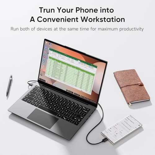 Portable Monitor with Keyboard, 14.1Inch Lapdock Monitor Built-in 5000mAh Battery, 1080P HDR IPS Portable Display for Laptop, Steam Deck, Nintendo Switch, Windows, Mac 5