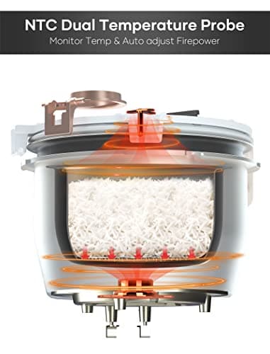 Offacy Smart Mini Rice Cooker, 3 Cups (Uncooked) Small Capacity, 24-H Delay Timer, Auto Keep Warm, Nonstick Inner Pot, for Soft White Rice, Brown Rice, Sushi, Porridge 5