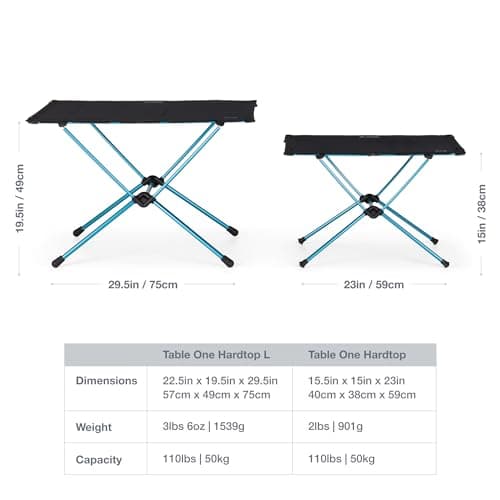 Helinox Table One Hard Top Lightweight, Collapsible, Portable, Outdoor Camping Table, Regular - 23 x 15 Inches, Black 6