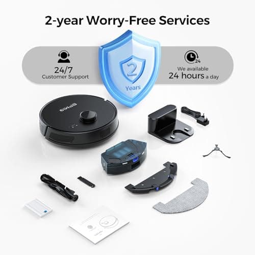 BPMIO 5000pa Robot Vacuum and Mop Combo,3 in 1 Robot Vacuum,LiDAR Navigation,5 Maps,30 No-go Zones, WiFi/App/Alexa,Auto-Charging,Robot Vacuum Cleaner for Pet Hair, Carpet, Hard Floor B15 9