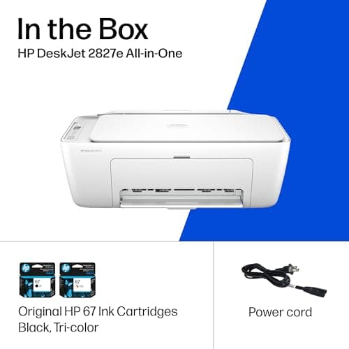 HP DeskJet 2827e Wireless All-in-One Color Inkjet Printer, Scanner, Copier, Best-for-Home, 3 Month Instant Ink Trial Included, AI-Enabled (6W7F5A) 9