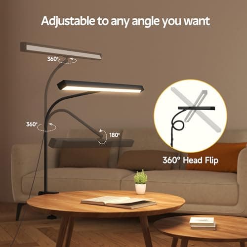 Aisutha LED Desk Lamp for Office Home, Eye-Caring Task Lamp with 10-Level Dimmable Brightness & 3 Color, 30 Lighting Modes, Table Lamp for Work,Reading,Craft (Black) 5