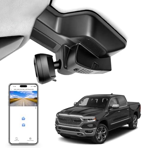 Front 4K Dash Cam Custom fit for Dodge RAM Gen5 RAM 1500 2025 2026 Mid-term facelift (Model G), Big Horn Laramie Lone Star Limited Rebel RHO Tradesman etc,UHD 2160P Video,OEM Look App & WiFi,64GB Card