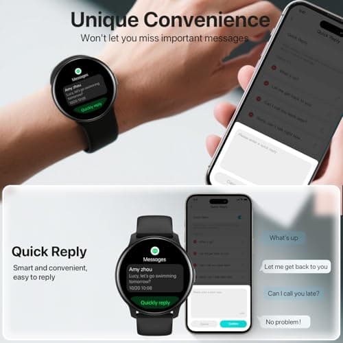 DIVElink Smart Watch(Answer/Make Call) 2025 Smart Watches for Men Women 100+ Sports Fitness Tracker with Heart Rate,Sleep Monitor,Pedometer,Calories IP68 Waterproof Activity Tracker for Android/iOS 7