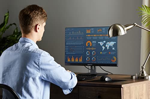 Amazon Basics IPS Monitor 75 Hz Powered with AOC Technology FHD 1080P HDMI, Display Port and VGA Input VESA Compatible Built-in Speakers for Office and Home, 27 in, Black 6