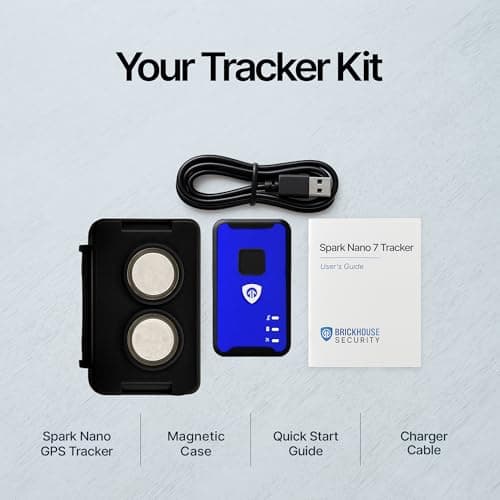 Brickhouse Car Trackers for Your Vehicle - Spark Nano 7 GPS Tracker with Magnetic Waterproof Case - Hidden Real-Time 4G LTE Vehicle Finder - GPS Tracking Device for Cars & More - Subscription Required 5