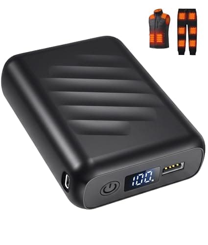 HIMONI 7.4V/5V 3A 20000mAh Heated Vest Battery Pack for Ororo Soleilwear TIDEWE, Portable Power Bank with LED Display, Camping Chairs, Heated Blanket(NOT for DC 12V)