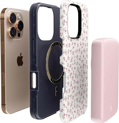 Casely Power Pod Max | Battery Pack Compatible with MagSafe | Light Pink | MagSafe Charger for iPhone 10,000 mAh 5