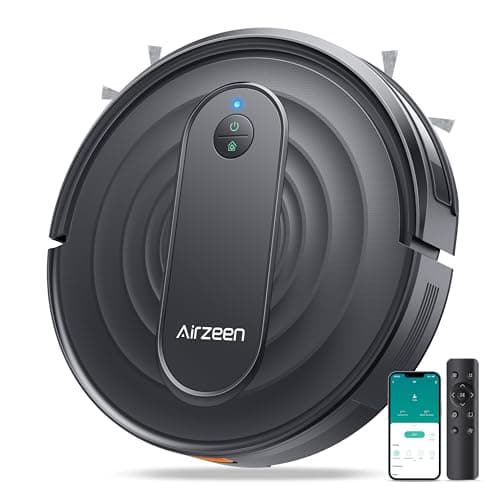 Airzeen Robot Vacuum - Robotic Vacuum Cleaner with Carpet Boost, 120Mins Max, Customized Cleaning, Vacuum Robot for Self-Charge, Remote/App/Alexa Control for Pet Hair/Hard Floor/Low-Pile Carpet, R7