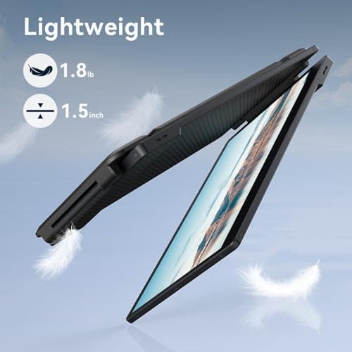 APILDELLA 14’’ Triple Laptop Screen Extender, 1080P FHD Portable Dual Monitor for Laptop USB C HDMI, Plug-Play Monitor Extender for Triple Display for Mac/Windows, Fit 13”-17.3” Laptops 7