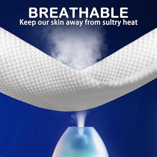 HYVECLOUD Memory Foam Bed Pillow，Adaptive Pillows for Neck Pain Relief，Medium Firm Pillow for Side,Back,and Stomach Sleepers Keep Pressure Relief to Deep Sleep, 28 * 17 * 5 Inches 6