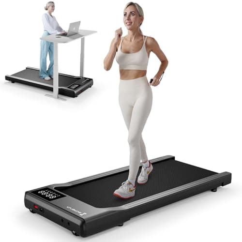 SupeRun Walking Pad, Under Desk Treadmill, 3 in 1 Portable Treadmill with Remote Control LED Display, 2.5 HP Quiet Walking Jogging Machine for Office Home Use, 300 Lbs Capacity