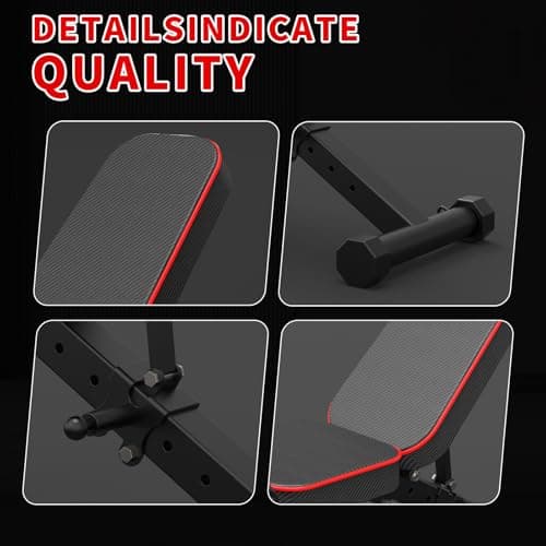 Adjustable Weight Bench - Utility workout Benches for Exercise, Free Installation Design for Portable Fitness Strength Training Equipment at Home Gym 8
