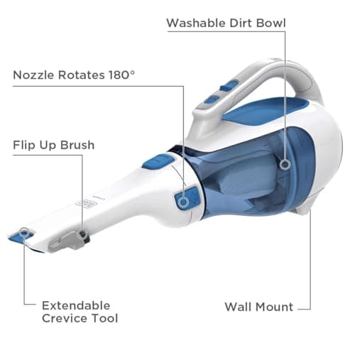 BLACK+DECKER dustbuster Handheld Vacuum, Cordless Car Vacuum Portable 12V, with Rotating and Extendable Nozzle (HHVI320JR02) 11