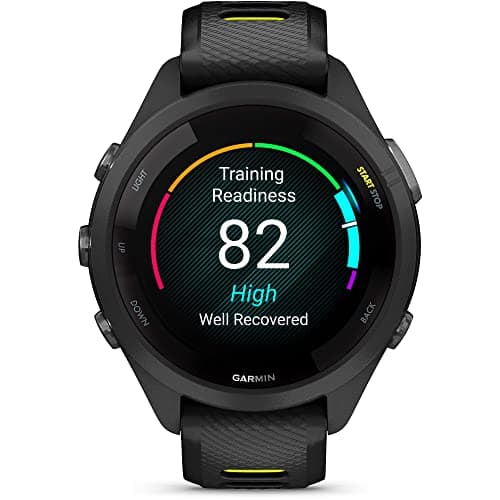 Garmin Forerunner 265S Running Smartwatch, Colorful AMOLED Display, Training Metrics and Recovery Insights, Black and Amp Yellow, 42 mm (Renewed) 7