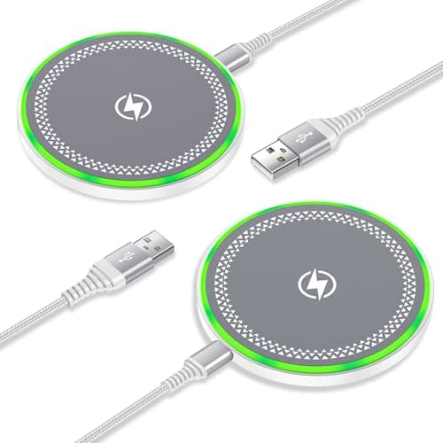 Fast Pixel Wireless Charger for Google Pixel 9a 9 Pro XL Fold 8a 8 Pro 7a 7 Pro 6 Pro 5 4XL 3XL, 15W Android Phone Charger Wireless Charging Station for Samsung Galaxy S25 Ultra S24 FE S23 S22, 2Pack