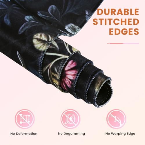 HAOCOO ​​Vintage Aesthetic​​ Floral Plant Desk Mat, Desk Matt for Desktop, Large Mouse Pad Drom Decor, Keyboard Mats for Desk, Computer Desk Cover Mat for Office, Home and School Accessories 5